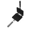 Moule à gaufres en métal en aluminium coulé Poêle carrée pour toast Poêle à frire Facile à nettoyer Machine à sandwich Cuisson