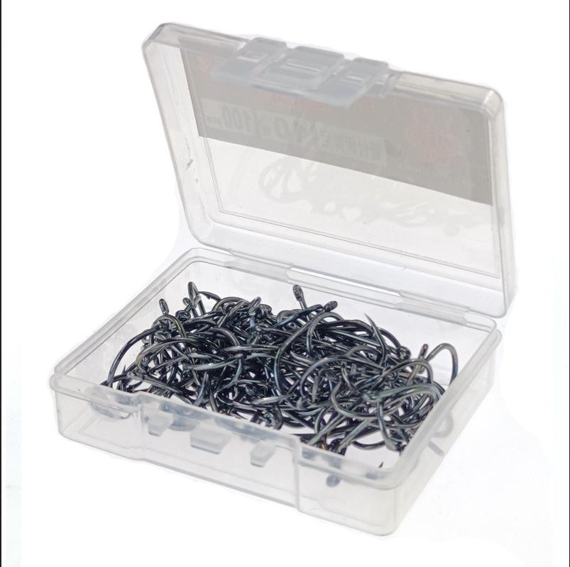 Black Sharp Barbed Fish Hooks with Durable High-Carbon Steel Material Suitable for Saltwater Freshwater