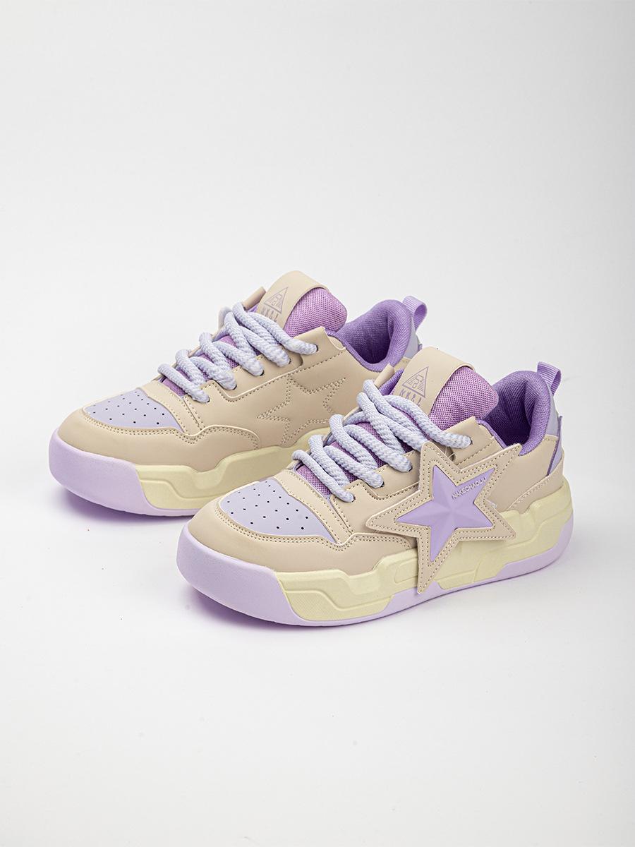 

Новая пара звездных пар, дизайн, эстетическая обувь для хлеба, женская и мужская, 2024, спортивная обувь для отдыха, сноуборд, студенческая мода 2020 года, универсальные кроссовки 35