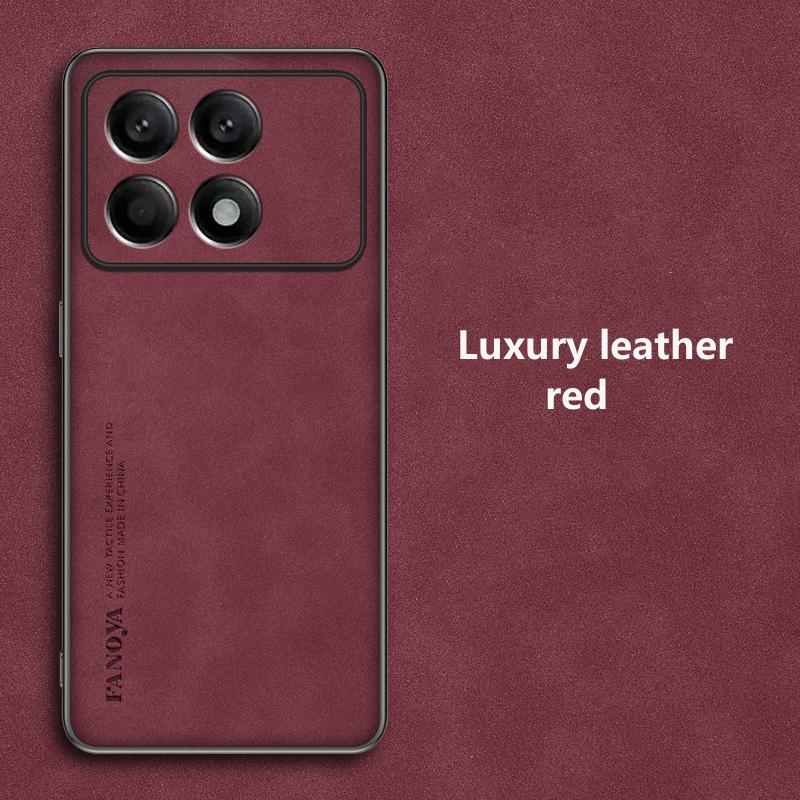 Case For POCO X6 Pro 5G Case Luxury Leather Back Cover For Xiaomi POCO X6Pro 5G Comfort Phone Shell Silicone Protection Bumper