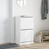 Shoe Cabinet with 2 Doors White 60 X 42 X 108 Cm