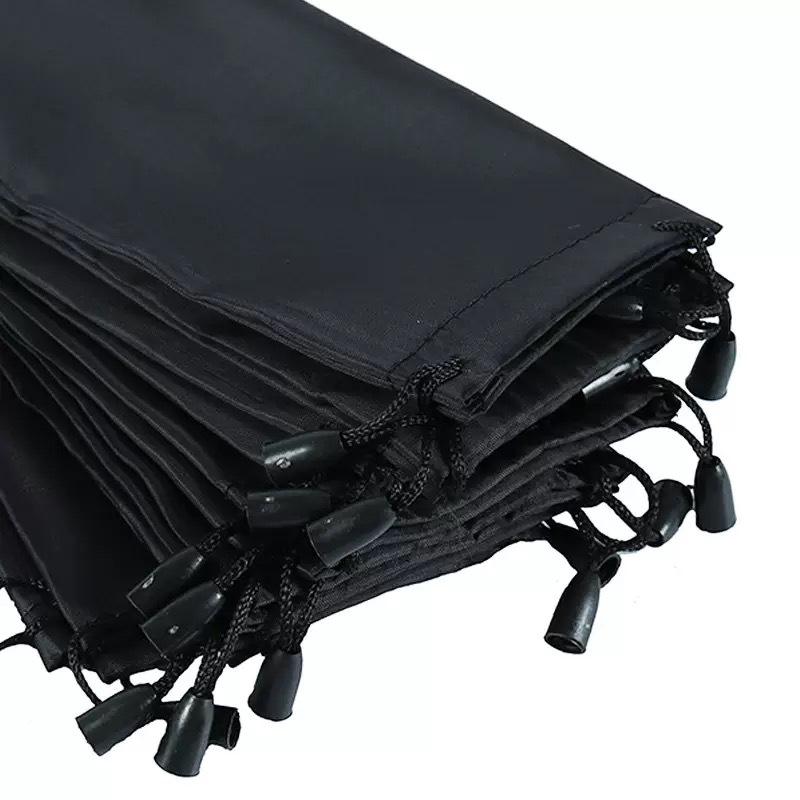 2021 Black Glossy Drawstring Eyeglass Pouch
