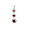 Genuine Garnet Dangle Pendant, 925 Silver Gemstone jewelry, Gift for her