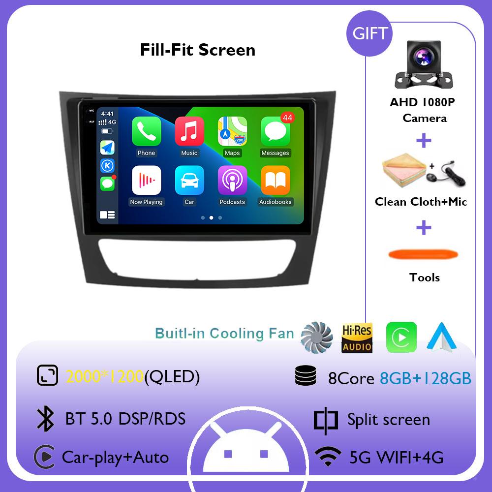 Android 14 Car Radio For Mercedes Benz E-class W211 E200 E220 E300 E350 E240 E270 E280 CLS CLASS W219 GPS Multimedia Player