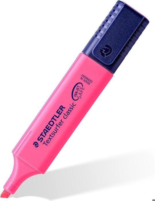 Surligneur - STAEDTLER - Textsurfer Classic - Rose - Boîte De 10 - Rechargeable