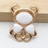 10pcs25 * 30MM Fashionable And Cute Alloy Teddy Bear DIY Accessories Hair Accessories Cartoon Phone Case Hole Shoe Accessories