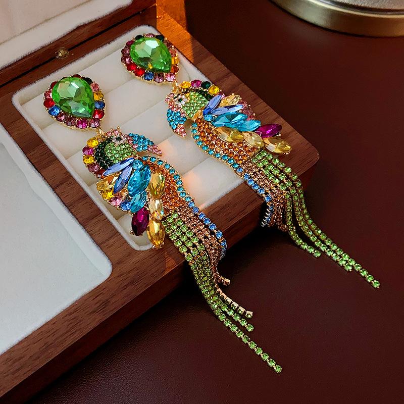 

Винтажные преувеличенные красочные серьги-кисточки для женщин, модные универсальные серьги-подвески, роскошные ювелирные изделия, подарок