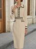 Französischer Chic Herbst Neuer Stil Elegantes Kleines Langarm-Hemdblusenkleid