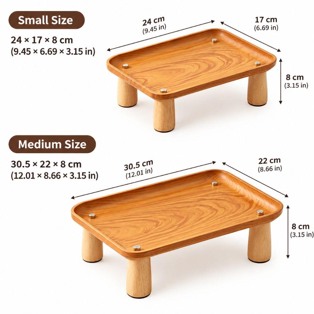 Spill Tray Elevated Pet Feeder Removable Tray Cat Bowl Stand Raised Cat Food Table Pet Feeding