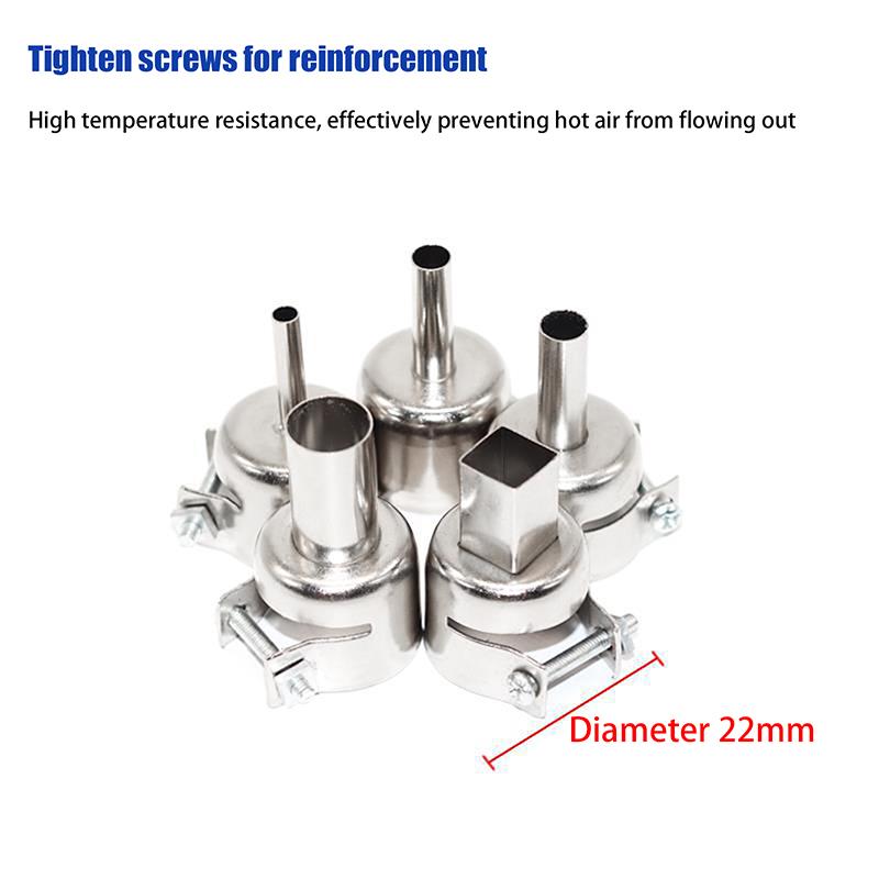 1/6pcs Universal 3/4/5/6/7/8MM BGA 850 Series Hot Air Nozzle Extension Elbow Desoldering Station With Nozzle