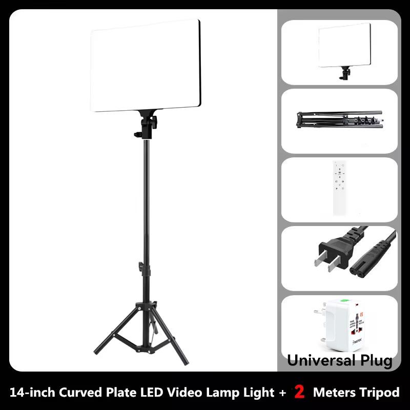 LED Photo Studio Light Video Lighting Portable Video Recording Photography Panel Lamp With Stand for Youbute Game Tiktok Makeup