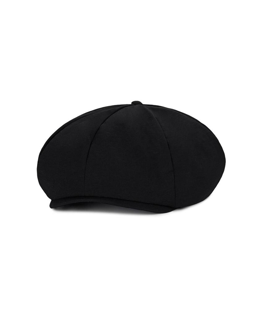 Bajal Va Curved Logo Easy Fit Newsboy Cap Black