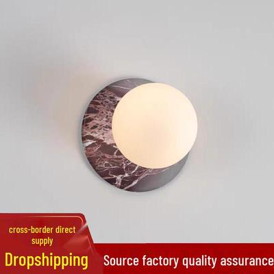 Elegant Mid-Century French Marble Pendant Lamp for Hallway, Living Room, Study, Bedroom, and Bedside