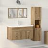 3 Piece Bathroom Furniture Set Artisan Oak Engineered Wood