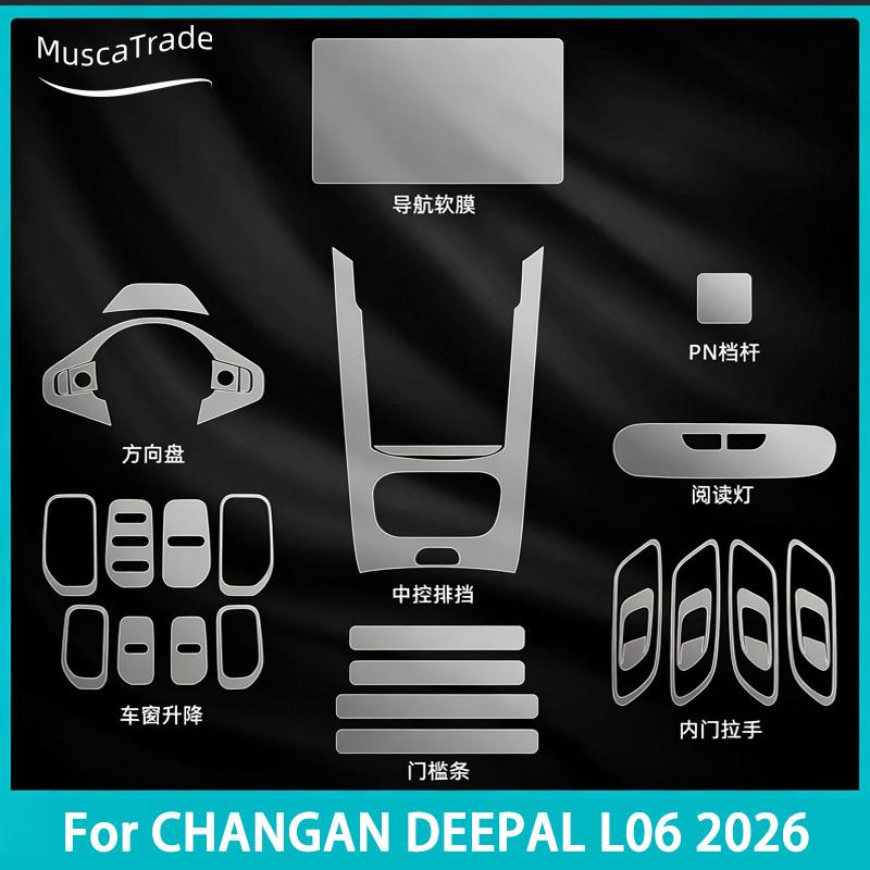 For CHANGAN DEEPAL L06 2026 Car Interior Center Console Transparent TPU Protective Film Anti-scratch Repair Accessories