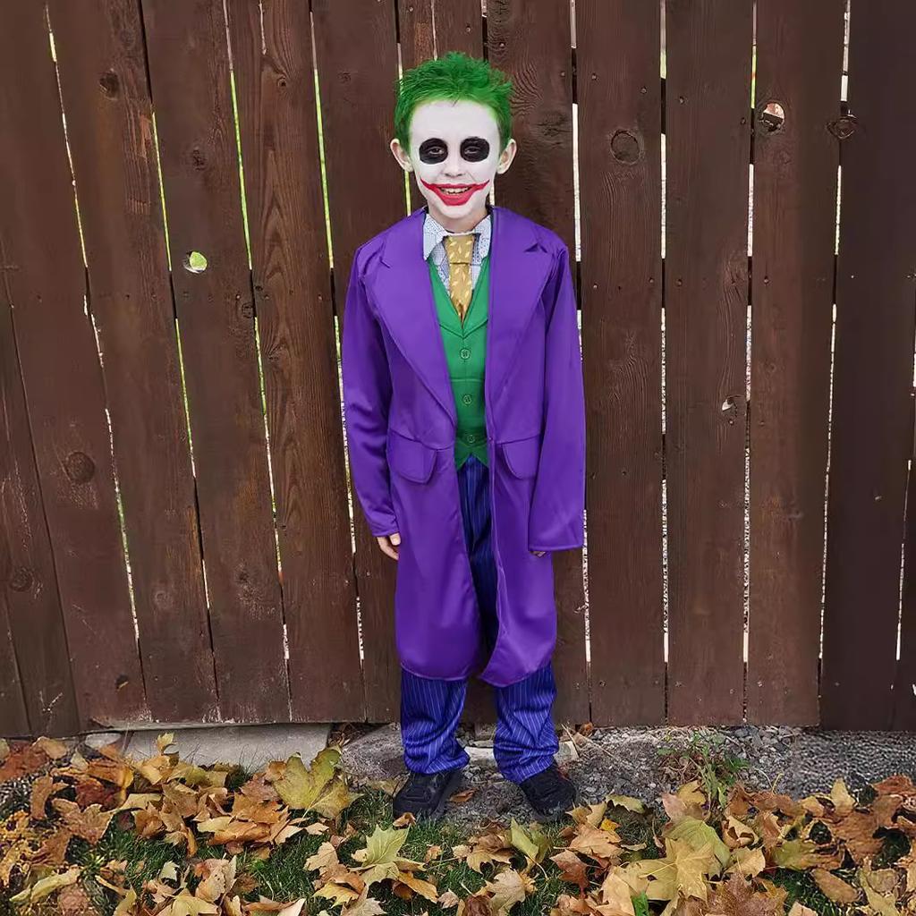 Mroczny Rycerz Joker Kostium Cosplay dla Dzieci Komiksy Odgrywanie Ról Impreza Halloweenowa