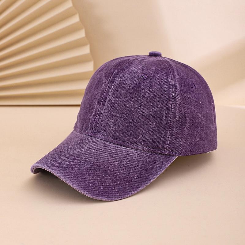 Cross-border Solid Color Glossy Washed Cotton Baseball Cap, Soft Top Adjustable Baseball Cap, Couple Style Fashionable Matching