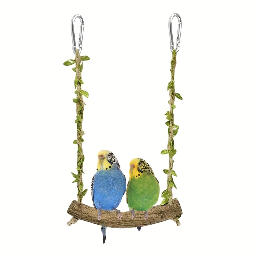 Vogelschaukelständer Vogelastständer Papagei Seilschaukel Hängendes Spielzeug Vogelstangen Käfigspielzeug Trainingsständer Halter Übung