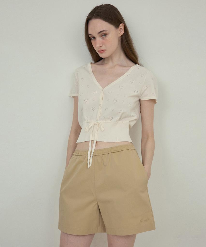 Aueonoseuteljia Classic Banding Half Pants_Beige(O25-Pt04)