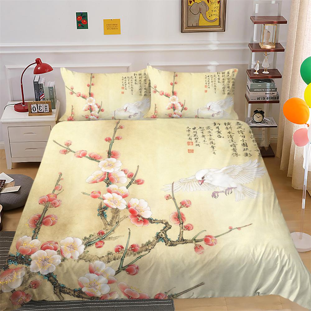 3D Scenery Printing Bed Set Cover Twin Size Polyester Soft Bedspreads Woman High Ranking Home Bedclothes
