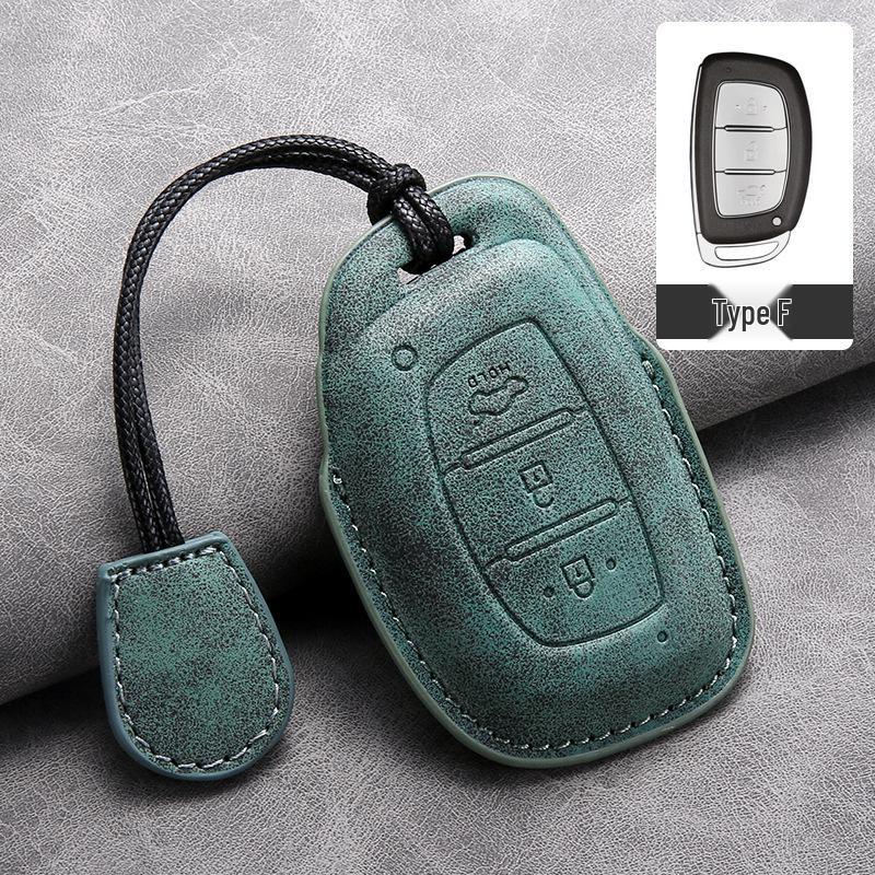 Nyckelfodral i läder för Hyundai: Kompatibel med IX35, Elantra, Mistra, Veloster, IX25, Verna