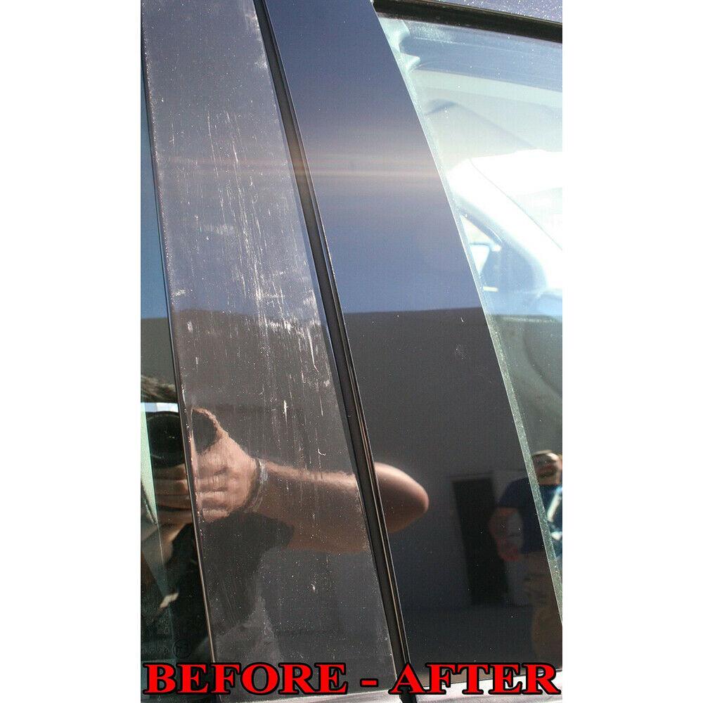 For NISSAN Qashqai 2008-2015 Carbon Fiber Black Car Window Door Column BC Pillar Post Cover Trim Mirror Effect PC