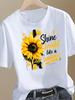 (Asian Size) Sweet Flower Style 90s Clothing Top Short Sleeve Graphic T-shirts Print Female T Shirt Woman Women Fashion Tee