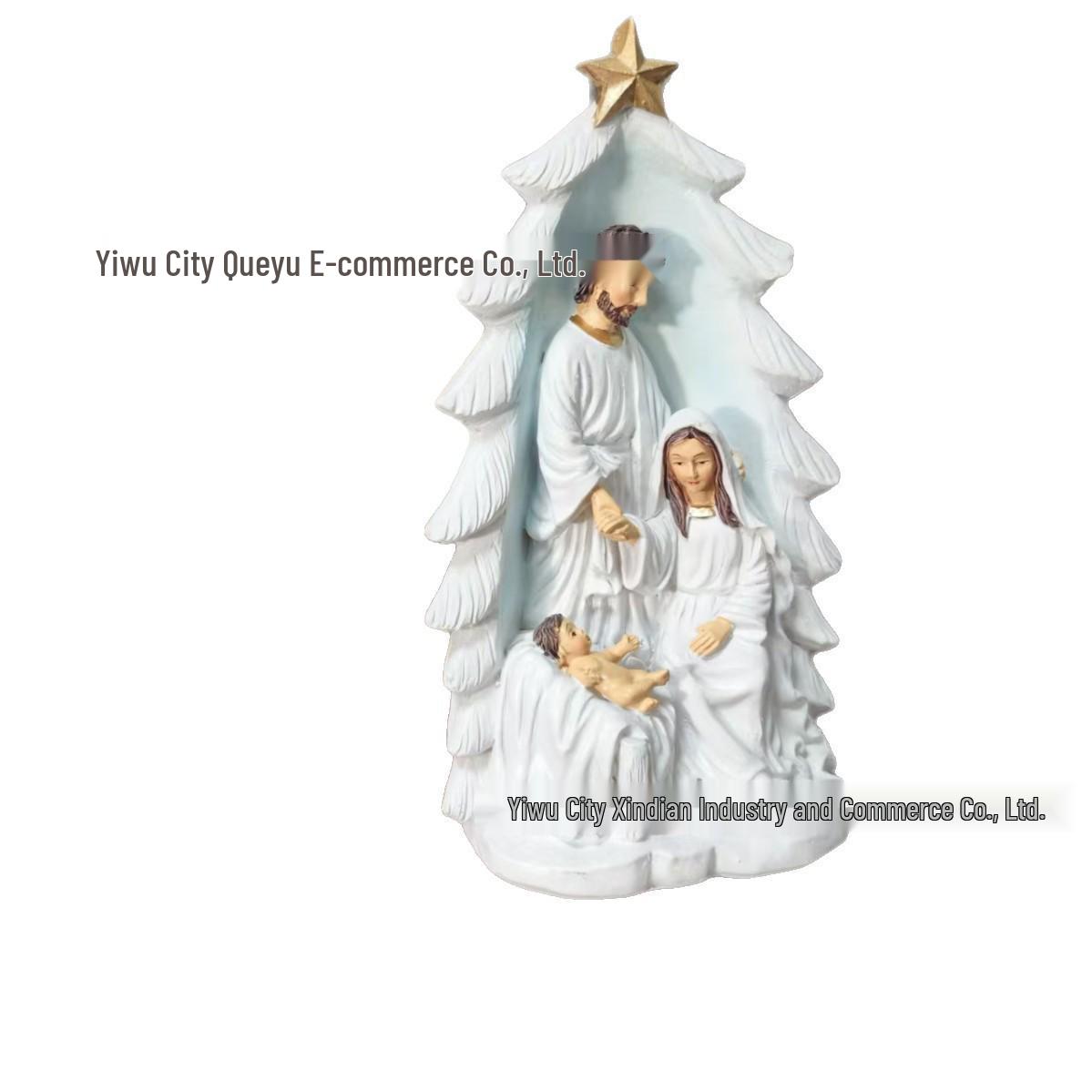 

Cross Explosion Resin Ornament Set: Modern Simple Church Decoration for Desktop or Living Room 11.5*8*20 cm