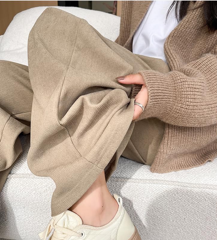 Amazon Exklusiv Weiter Beinschlitz Cord Long Falten Stilvoll Gaucho Einfarbig Winter [PAGASUS] Marke Damen Hose, Einfach, Entspannt, Hose, Hose, Freizeit,