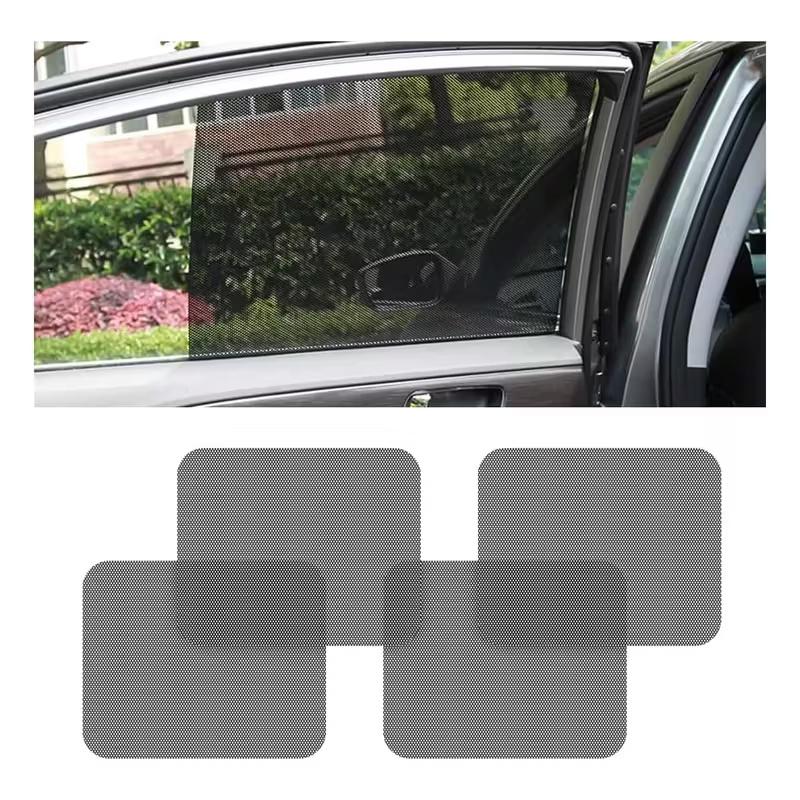 Auto Fensterblende Elektrostatische Aufkleber Anti-UV Sichtschutz Schwarz Weiß Gepunktet Sonnenblende Fensteraufkleber für Auto Seite Blöcke Abdeckungen