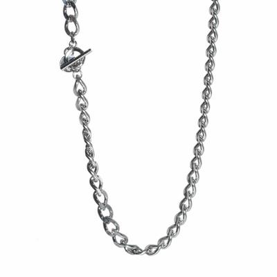 Wrapped Wide Chain Necklace 7mm Width Cut Kihei 50cm Surgical Stainless Steel with Bespoke Pouch Only Kihei Thick Brand Men's