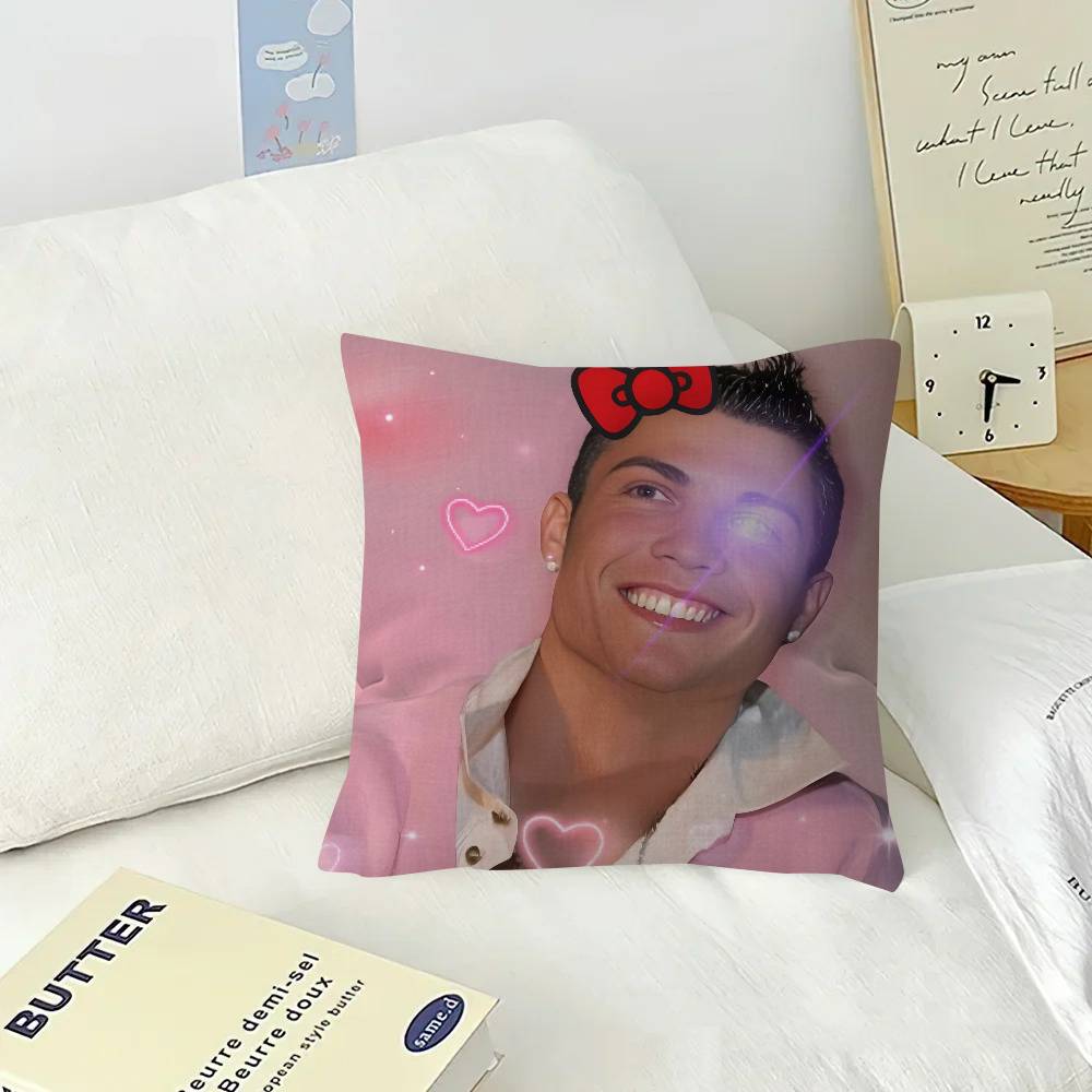 Pillow Cover for Bedroom Room and Living Room Sofa Decorative Cushion Cover Logo ccCR Cristiano