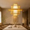 Woven Rattan Pendant Lamp Braided Wicker Chandelier Home Decor Ceiling Light  Restaurant