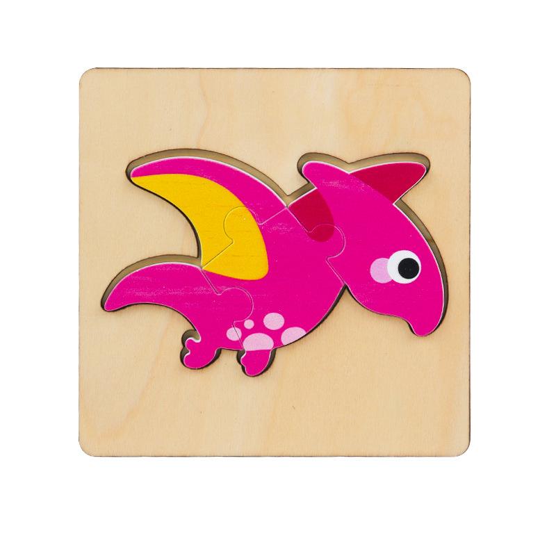 Wooden 3D Geometric Puzzle for Toddlers: Early Education Toy for Ages 1-3