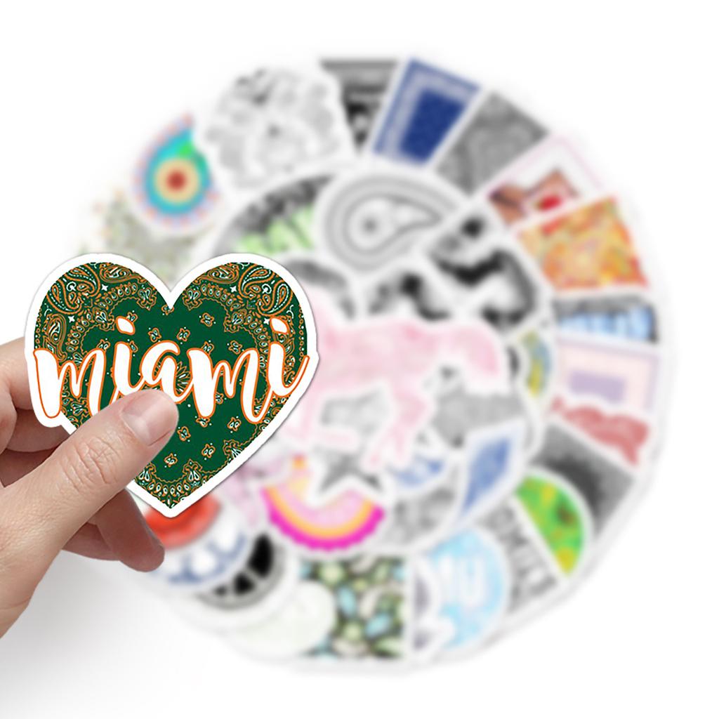 50 Cashew Flower Pattern Pattern Fashionable Personality Trend Graffiti Laptop Suitcase Car Stickers