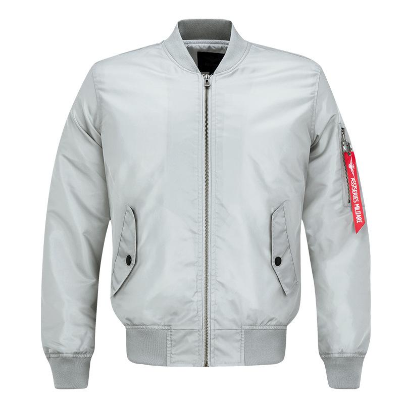 Frühling und Herbst Plus Size Herren Sport Casual Stehkragen Jacke Lose Jacke MA01 Pilot Herren Baseballshirt S-8XL