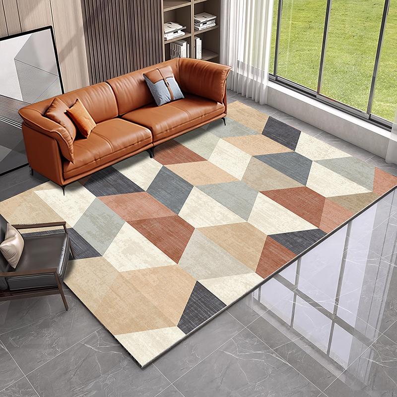 Nordic Style Living Room Decoration Large Carpet Simple and Versatile Carpet Winter Warm Foot Pad Home Decoration