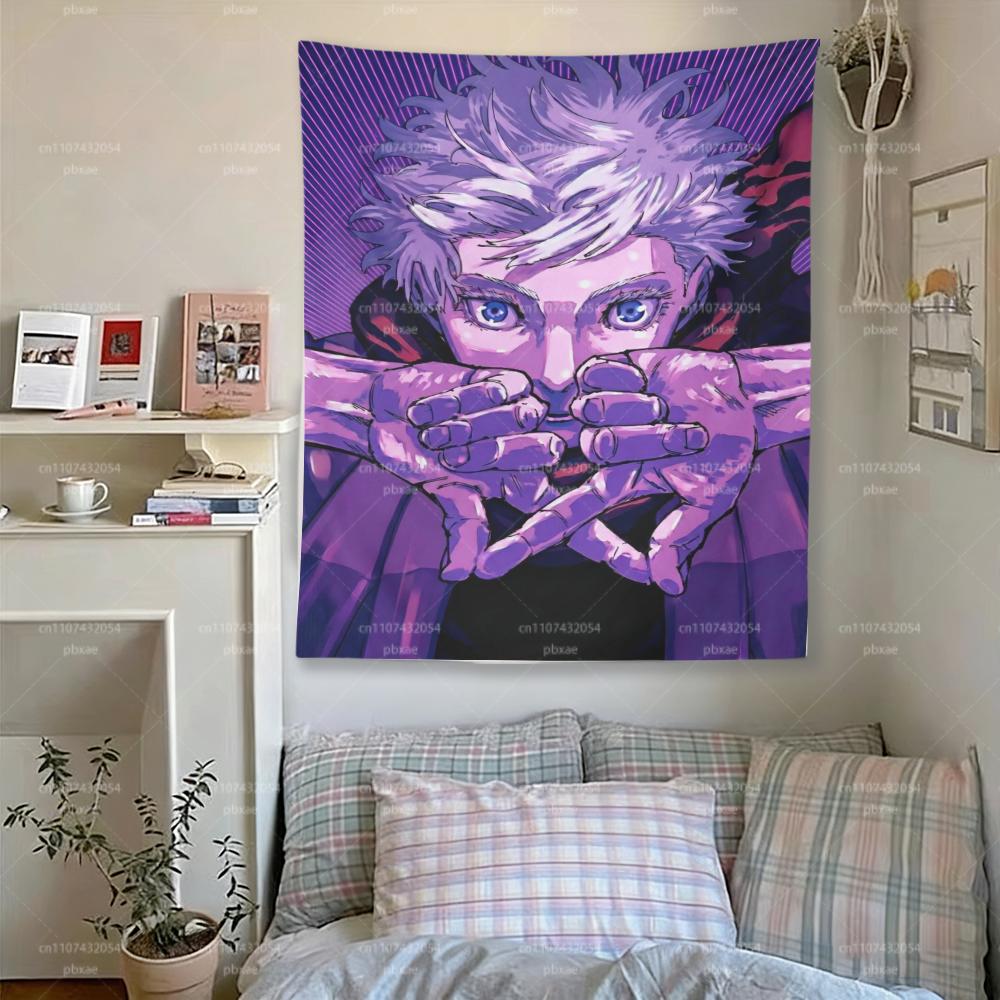 JJJujutsu KKKaisen Anime Tapestry Manga Wall Hanging for Bedroom Dorm Living Room Fan Home Decor