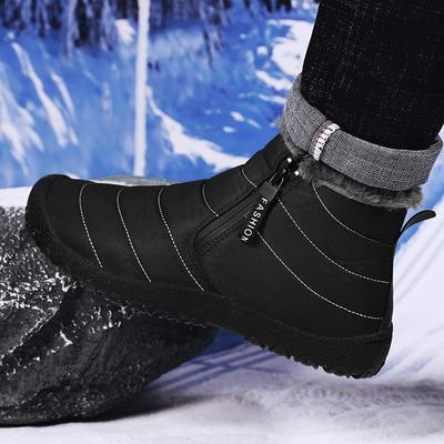 Winter Warm Snow Boots Men's Northeast Waterproof Men's Cotton Shoes Outdoor Large Size Short Boots Thickened and Velvet Men's Shoes