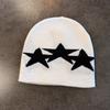 Beanie Fall Winter Knitted Cap With Star Pattern For Casual Gift Streetwear