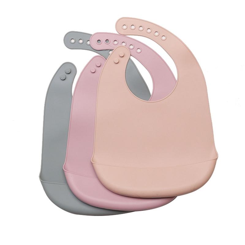 Silicone Bib Bowl Spoon Waterproof Infant Bibs Fashionable Baby Newborn Feeding Eating Supplies Toddle Adjustable Saliva