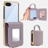 Makeup Mirror Case For Galaxy Z Flip7 Flip6 Flip5 4  lipAll-Inclusive Protection Handheld Scrave Hand Strap Flip Foldable Cover
