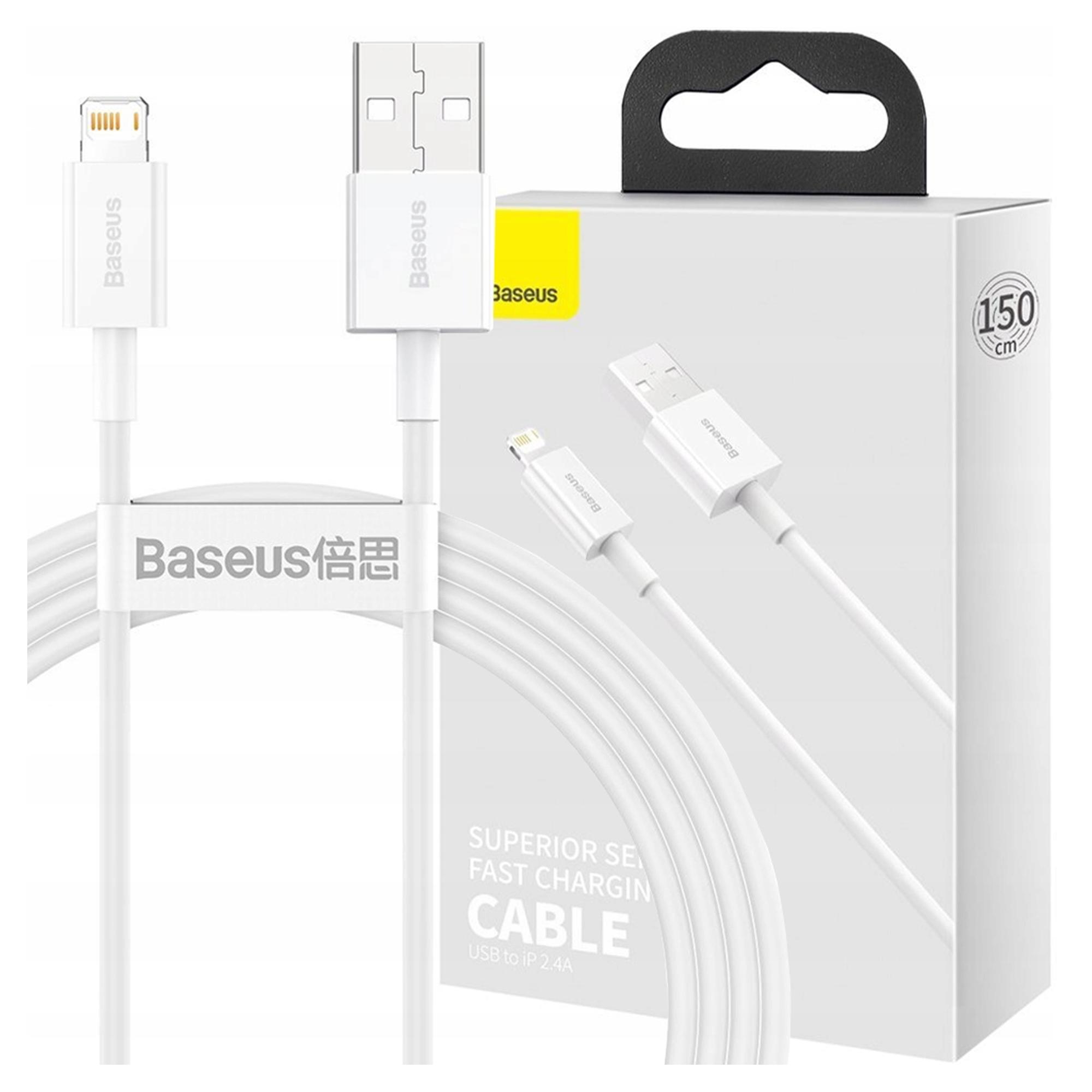 Basetech Weiß - Baseus Superior Usb-Kabel Ladekabel - Iphone 2.4A 1 M - Bild 7