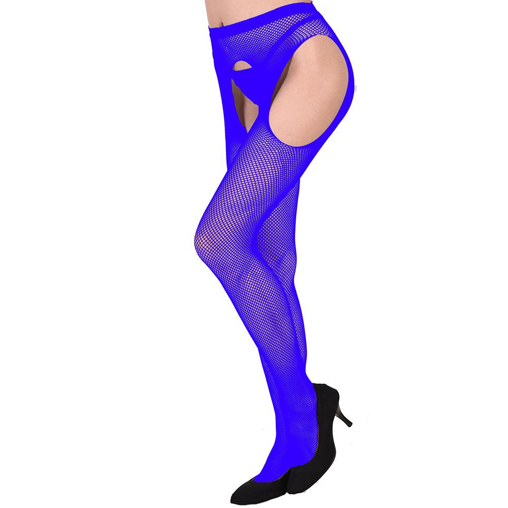 Four-sided open sex stockings, sexy hollowed-out women's fun free small mesh mesh stockings pantyhose