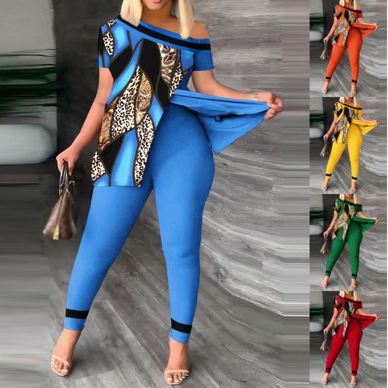 2024 Autumn Women's European & American Two-Piece Irregular Fashion Long Pants Set