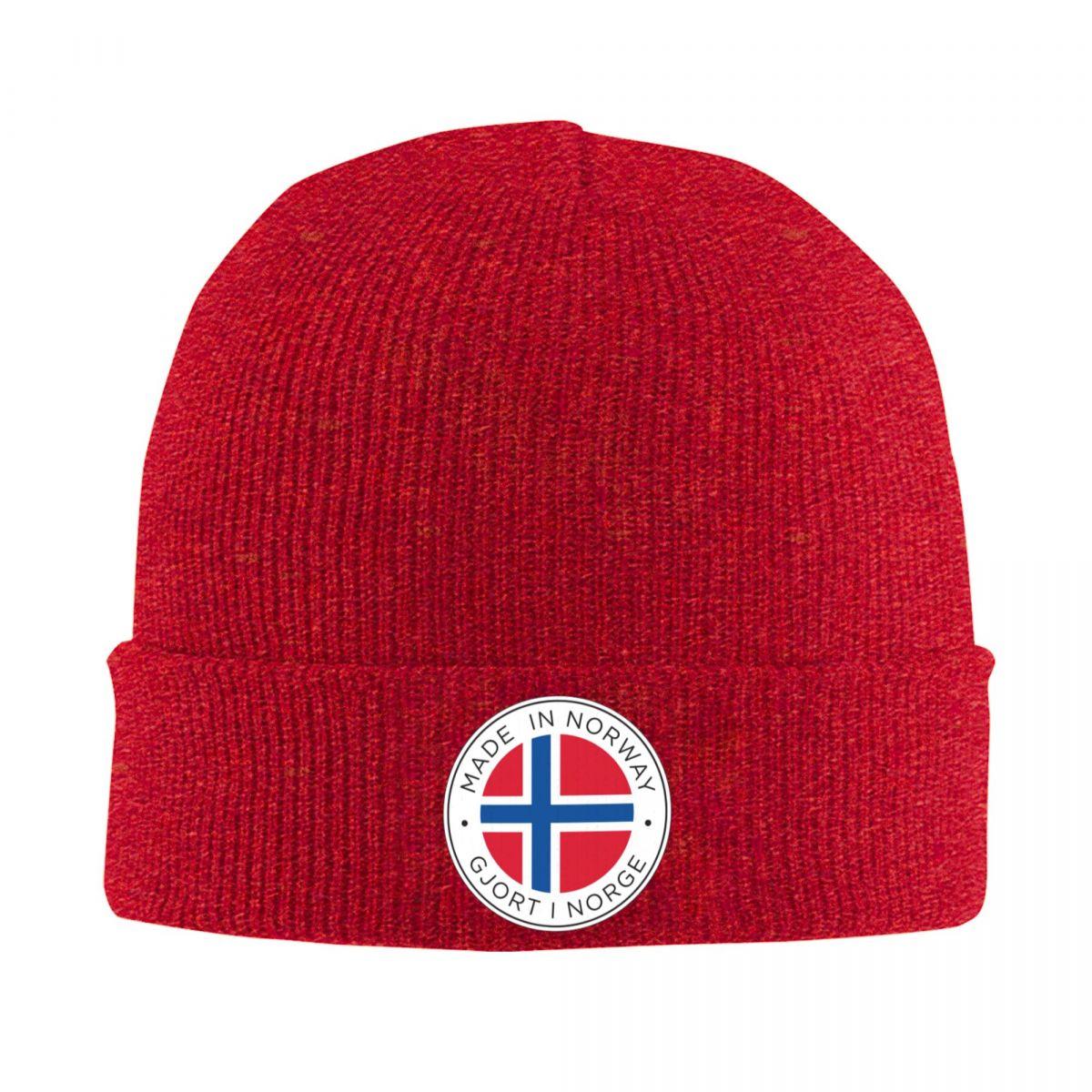 

Norway Flag Warm Knitted Cap Hip Hop Bonnet Hat Autumn Winter Outdoor Beanies Hats for Unisex Adult One Size