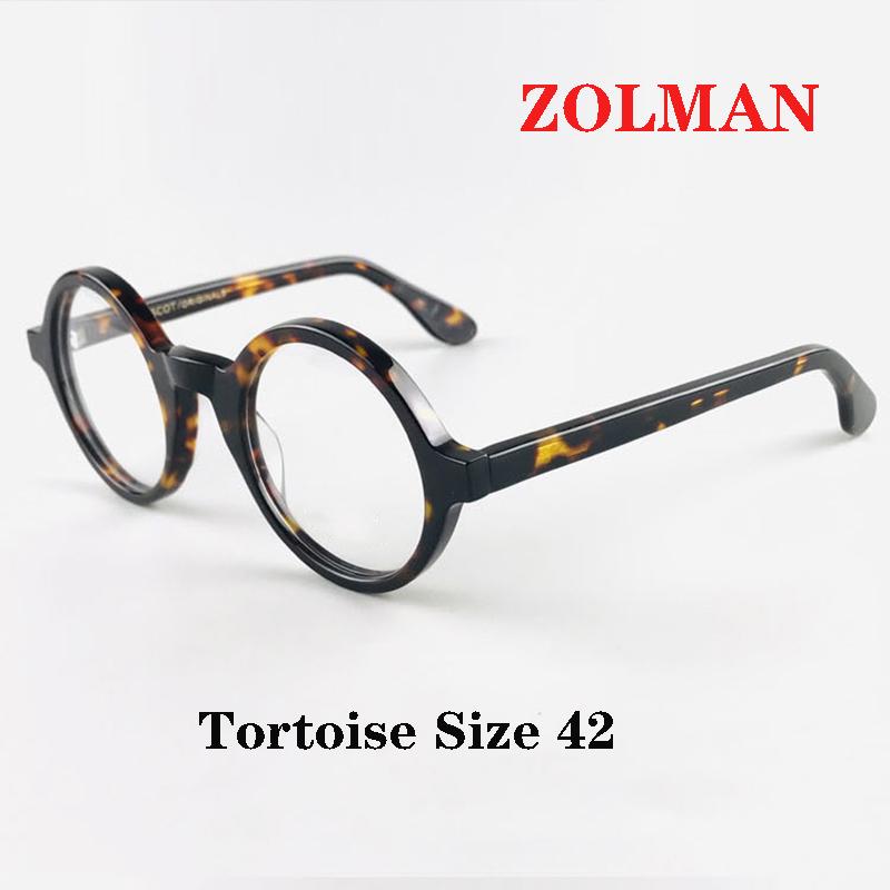 

Men s Eyeglasses Spectacle Frame ZOLMAN Style Glasses Lens Johnny Depp Brand designer Computer Male Round Vintage