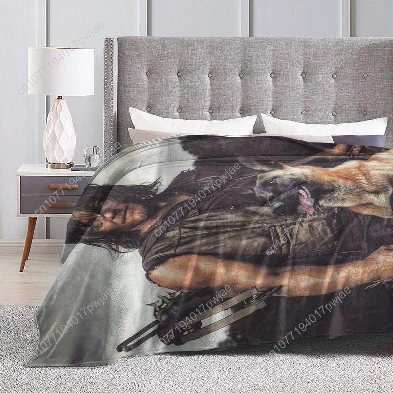 Norman Reedus Blanket Bedding Fleece Blanket Daryl Dixon Soft Throw Blankets Lightweight Anti-Static Blanket Custom blankets