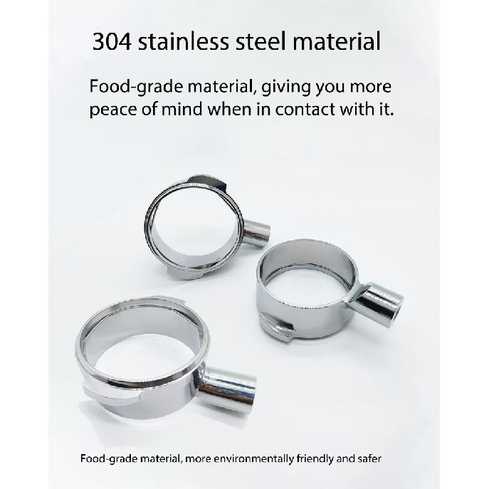 58mm Bottomless Portafilter for generic 2 ears Espresso Machine/Gemilai/Expobar/pandorra/Stainless Steel Handle-Wood 2 Ears Coffee machine