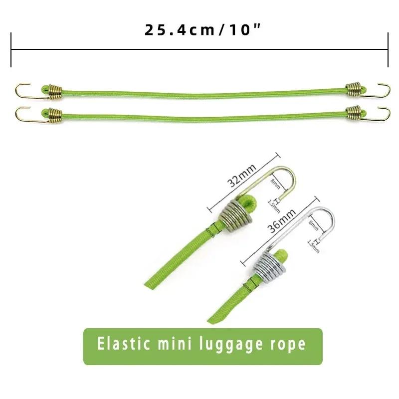 Elastic Bungee Cord Heavy Duty Luggage Straps Rope Hooks 25cm Stretch Tie Tent Outdoor Accessories
